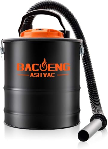 BACOENG Ash Vacuum for Pellet Stoves, 4 Gallon, 800W