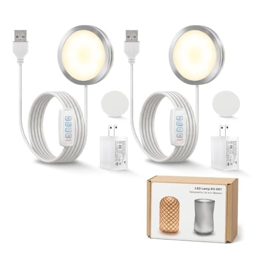 ⚡ 2PCS LED Lamp Kit 001 with 2-Chargers for Bambu Lab MH001 3-Color Dimmable