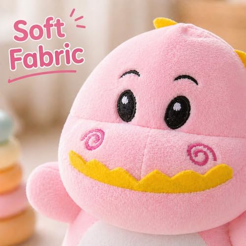 Image of Toys for Kids Dinosaur Soft Plush Stuffed, Ultra Soft Skin-Friendly Polyester Cuddly Toy for Baby Boys and Girls, Washable Gift for Birthday, Playtime and Nursery Decor, Size 16 x 10 cm