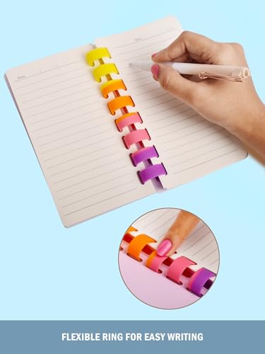 Image of DOODLE A6 Spiral Notebook Diary with Sticky Notes & Page Markers - 80 Ruled Pages, 80 GSM - Soft Wiro Bound for Smooth Writing - Note Keeper for School, College & Office Use