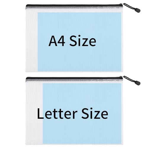 image for EOOUT 24pcs Mesh Zipper Pouch Bags, Plastic Zipper Bag for Organizing 