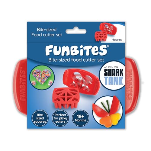 Image of FunBites Food Cutter for Kids, Red Hearts