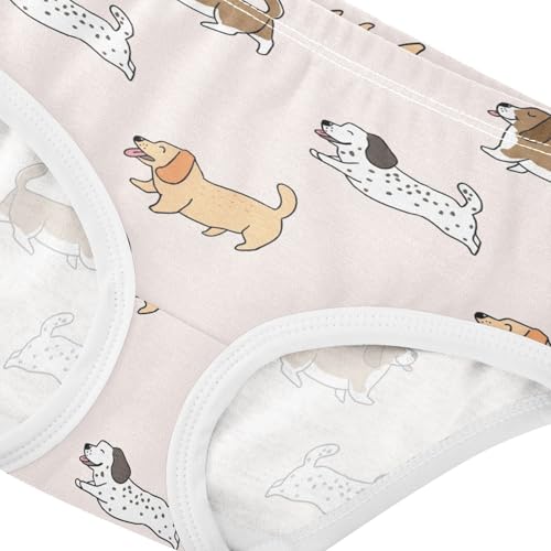 Wusikd Cartoon Dog Girls' Underwear Cotton Cute Girls Briefs Soft Toddler Underwear 6T4