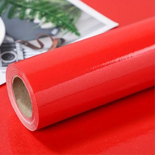 Image of CREON Glossy Red Wallpaper Peel and Stick Vinyl Waterproof Self Adhesive Wall Sticker for Kitchen Countertops, Cupboard, Cabinet, Wardrobe, Bedroom(in 24X96, RED Glossy WP)
