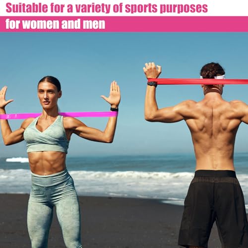 Image of Deekin 20 Pcs Resistance Bands for Women Men 10-115 Lbs 5 Different Resistance Levels Loop Exercise Bands for Leg Working Gym