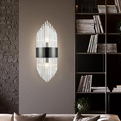 Diryzon Mid-Century Elegant Wall Light Modern Glass Rod Sconces For Bedroom Bathroom Living Room Set Of 2 #TOP2