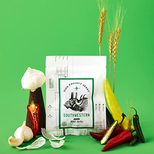 Side Project Beef Jerky - Albuquerque Inspired Jerky, Chile, Cumin & Cayenne, Gluten-Free, Zero Sugar Added, High Protein, Chef Crafted & Born In Philly - Southwestern Flavor, 2 Oz Pouches (Pack Of 2) #TOP1