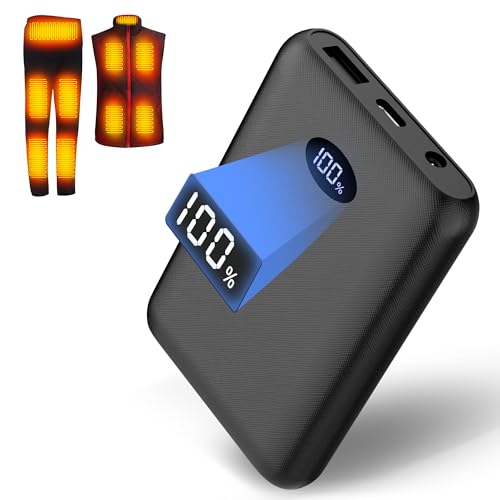 7.4V2A 10000mAh Battery Pack for Heated Vest Jacket Coat Pants and Heating Underwear, Heated Clothing Replacement Battery Pack