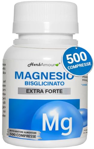 MAGNESIO BISGLICINATO | 500 Micro-Compresse Ad Alto Dosaggio | 300