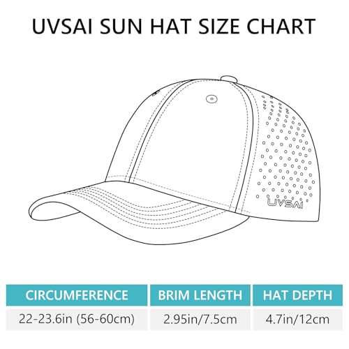 Image of UPF 50+ Performance Water Resistant Baseball Cap Lightweight Breathable Hat Golf Running Boat Hiking for Men Women