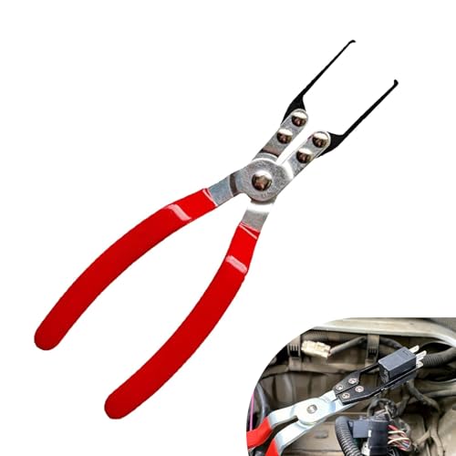 Prywog 1 PC Automotive Relay Removal Pliers, Multi-purpose Automotive Pulling Pliers, Automotive Repair Tools, Universal for Most Cars (Red)