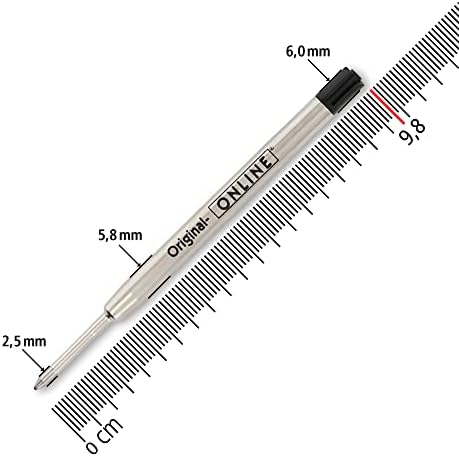Online 6X Ballpoint Refills  Strength Medium I International Standard Biro Refills for All Pens I Waterproof I Universal Refills for Ballpoint Pens I School, Uni, Home Office I Colour: Blue & Black