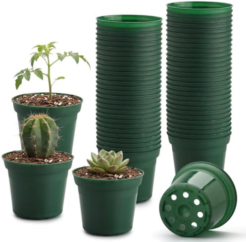 RooTrimmer 3 Inch Plastic Nursery Pot with Drainage, Raised Base ...