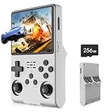 ハンドヘルドゲームコンソール、3.5インチIPS 640x480スクリーンレトロハンドヘルドゲームコンソール、256GBメモリ30000ゲーム内蔵45エミュレータ (WHITE)