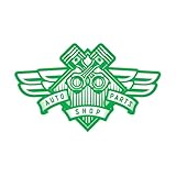 Feingravierte Aufkleber Autoteileladen-Logo-Emblem 54x89cm Einfache Anbringung Grün