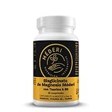 Bisglicinato de magnesio Méderi 60 comprimidos con taurina y vitamina B6, suministro 1 a 2 meses, vegano y sin gluten