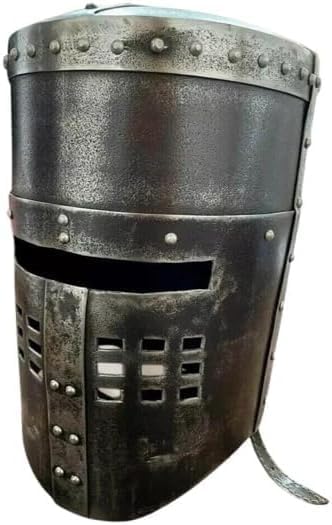 Medieval Black Knight Monty Steel Iron Helmet Halloween Costume Museum Quality Metal Gift/X-Mass Gift