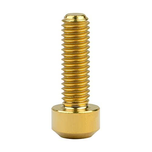 Image of Titanium Torx Square Head M6 x 10 15 20 25 30 35 40 45 50 60 65 70 80mm Screw Pack of 5 (Gold, M6x20mm)