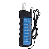 Vibrivo10000V Weidezaunprüfer & Strommessgerät - Wasserdichtes Prüfgerät mit 6 LEDs für Weidezaun, Solar Kompatibel für Farm, Haustiere und Viehzucht (16.7x6x2cm)