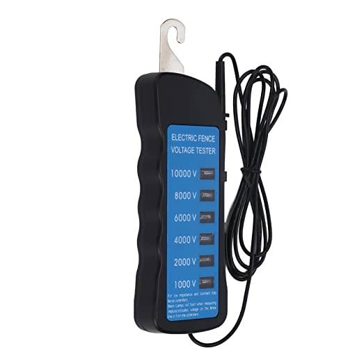 Vibrivo10000v - Comprobador De Valla De Pastoreo Y Medidor De Corriente, Resistente Al Agua Con 6 Ledes Para Valla De Pastos, Solar, Compatible Con Granjas, Mascotas Y Ganado 16,7 X 6 X 2 Cm