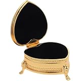 Porte-bijoux – de charmantes boîtes à bijoux vintage en forme de cœur, ornées de motifs floraux sculptés, embelliront votre coiffeuse et votre chambre