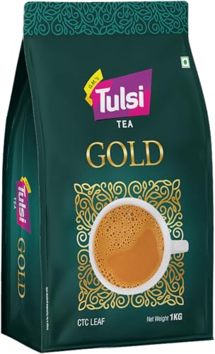 Image of Tulsi Gold Tea CTC Leaf 1kg - Premium Assam Chai Patti | Superior Tea Powder