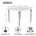 LIFETIME 80783 37-Inch Commercial Grade Square Folding Card Table, White Granite