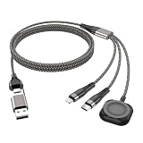 Multi Charging Cable Fast Charging Apple MFi Certified Lightning Cable Nylon Braided iPhone Charger Cord Compatible with iPhone 14 13 12 11 Pro Max XR XS X 8 7 6 Plus SE and More