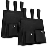 YVVZHOU PANN Umpire Ball Bag 2PCS Umpire Gear Set Oxford Baseball Umpire Gear with Pockets Black Baseball Softball Umpire Equipment Kit with Belt Loop