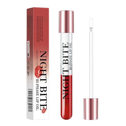 Aceite La-bial Hidratante, Mordedura Nocturna De Aceite, Brillo La-bial De Relleno, Con Labrigones De Regordetes Forma Natural E Se Hidrata, 6.5ml, Para El Uso Diario, Poste De Maquillaje Topper