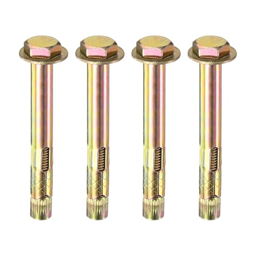 M METERXITY 4-Pack Hex Expansion Bolt M10x100mm Galvanized Steel, Colored