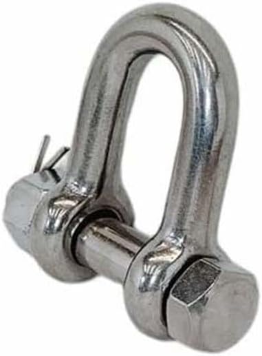 4 Pcs Marine Boat Forged 5/16" Bolt Pin Chain Shackle 1,300 Lbs WLL Stainless Steel T316
