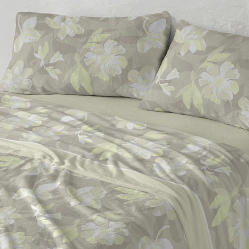 Burrito Blanco | Sábanas de Coralina | Cama de 150cm. (+Medidas Disponibles) | Diseño 986 | Color Lima (150x190/200cm.)