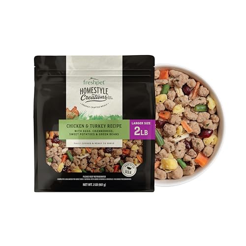 Freshpet Fresh Dog Food, Homestyle Creations Chicken & Turkey Recipe, 2lb