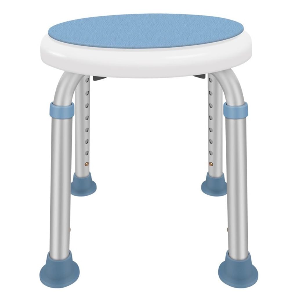 Silla de ducha giratoria de 360 ​​grados, taburete de ducha de altura ajustable, banco de asiento de bañera con puntas de goma antideslizantes, for personas mayores, discapacitados, discapacitados, he
