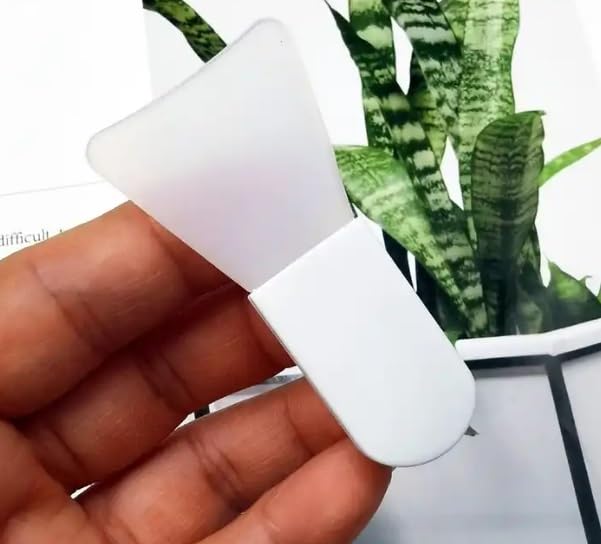 Miniatura 7 de ZA&OL 3 modelos diferentes de Cepillos aplicador cosmético de base de arcilla líquida Facial, vegano blanco de 2.4 in de silicona corto. Mini