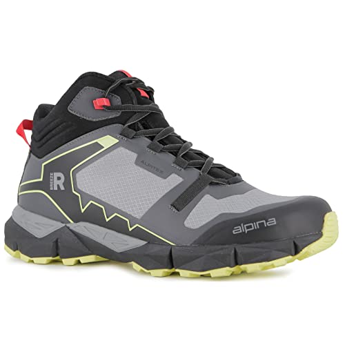 Alpina® Waterproof Hiking Outdoor Shoes Breeze Mid Unisex (Grey Lime, Us_Footwear_Size_System, Adult, Men, Numeric, Medium, Numeric_10) #TOP1
