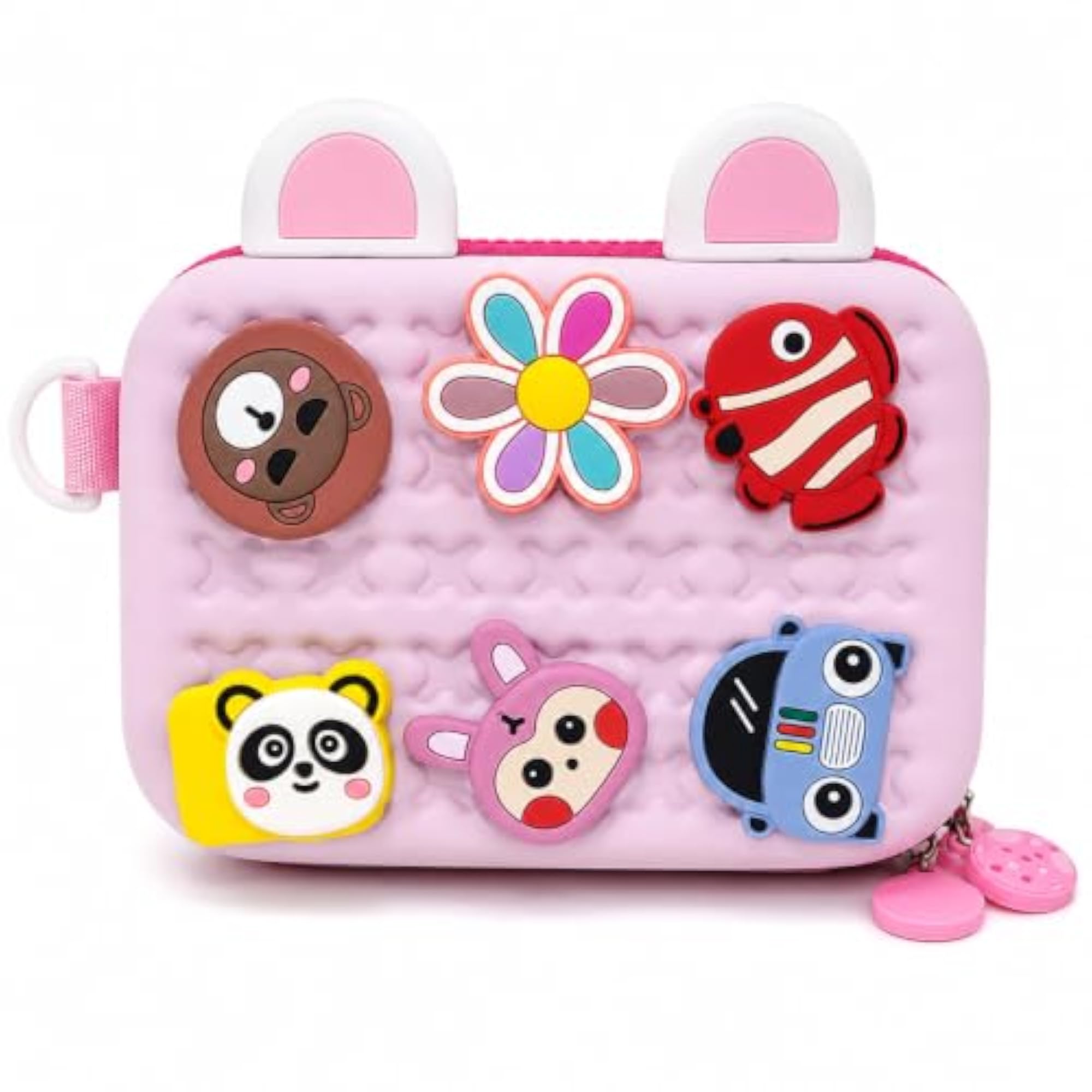 Cute 3D Cartoon Pencil Pouch for Children, Pink