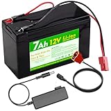 UNIKARO 12V 7Ah Li-ion Battery Pack with Charger Replacement...