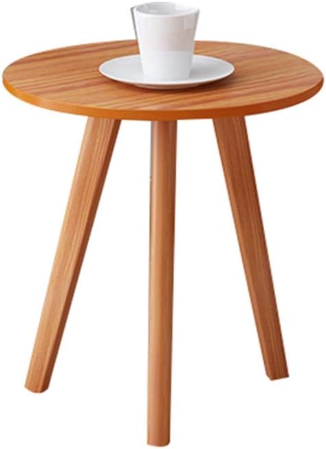 Bedside Cabinets Small Family Tea Table, Wooden Japanese-Style Small Round Table Household Outdoor Balcony Retro Coffee Table Small and Light Side Desk (Color : C, Size : 40 * 46CM