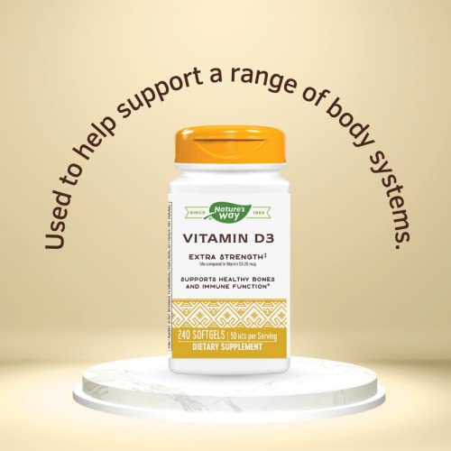 Nature's Way Vitamin D3 Extra Strength; 2000 Iu Per Serving; 240 Softgels #TOP2