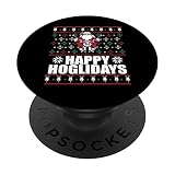 Happy Hoglidays Pull de Noël moche Père Noël PopSockets PopGrip Interchangeable