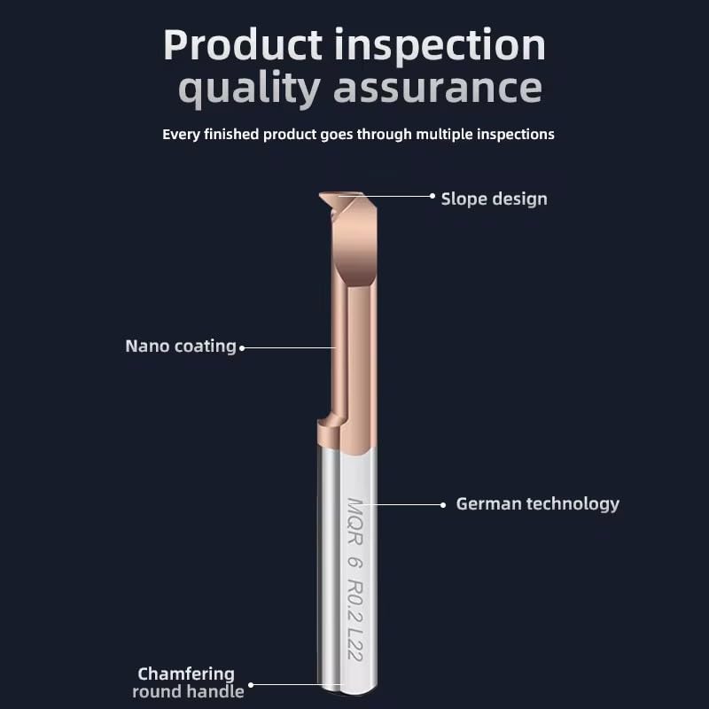 MQR Boring Cutter for Boring Coated Carbide Mini Internal Lathe Turing Tool Copying Small Hole Tungsten Steel Alloy,MQR 8 R0.4 L27