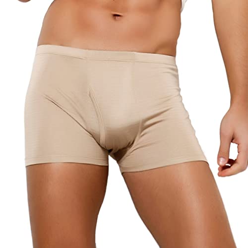 Forever Angel Men's 100% Silk Basic Stretch Boxer Briefs Shorts