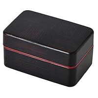 Echizen Lacquerware I-07 Long Square Bento Box, Approx. 6.3 x 3.9