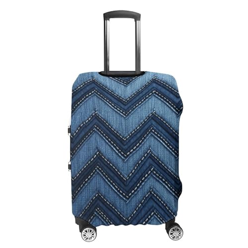 Gradient Blue Denim Luggage Cover Tsa Approved Suitcase Covers for Luggage Elastic Washable Suit Case Covers Anti-Scratch Travel Luggages Sleeve Suitcase Protector Fits 19-30 Inch Case(XL)4
