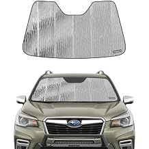 Pigenius Windshield Sunshade for Subaru Forester 2019-2021 Eyesight, Reversible Silver/Black