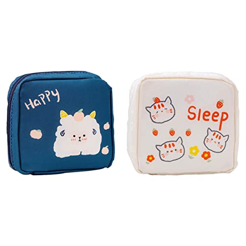 Veemoon 2piezas Bolsa Para Guardar Toallas Sanitarias De Oxford Portátiles Para Toallas Sanitarias Cómodas y Prácticas Para Neceser De Compresas