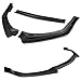 Q1-Tech Front Bumper Lip fit for compatible with 2018 - 2020 Ford Mustang, Front Bumper Lip Spoiler Air Chin Body Kit Splitter Unpainted Matt Black, 2019 (GT-Style)