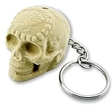 Delta Loom Realistic Aztec Death Whistle Keychain Authentic Human-Like Screams Over 125 Decibels, Unique Collectible with Bone Tan Aztec Design, Ideal for Self-Defense
